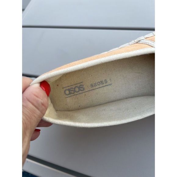 ASOS Joellie Peachy Novelty Espadrilles - Size 5 - Peach/Tan - Picture 9 of 11